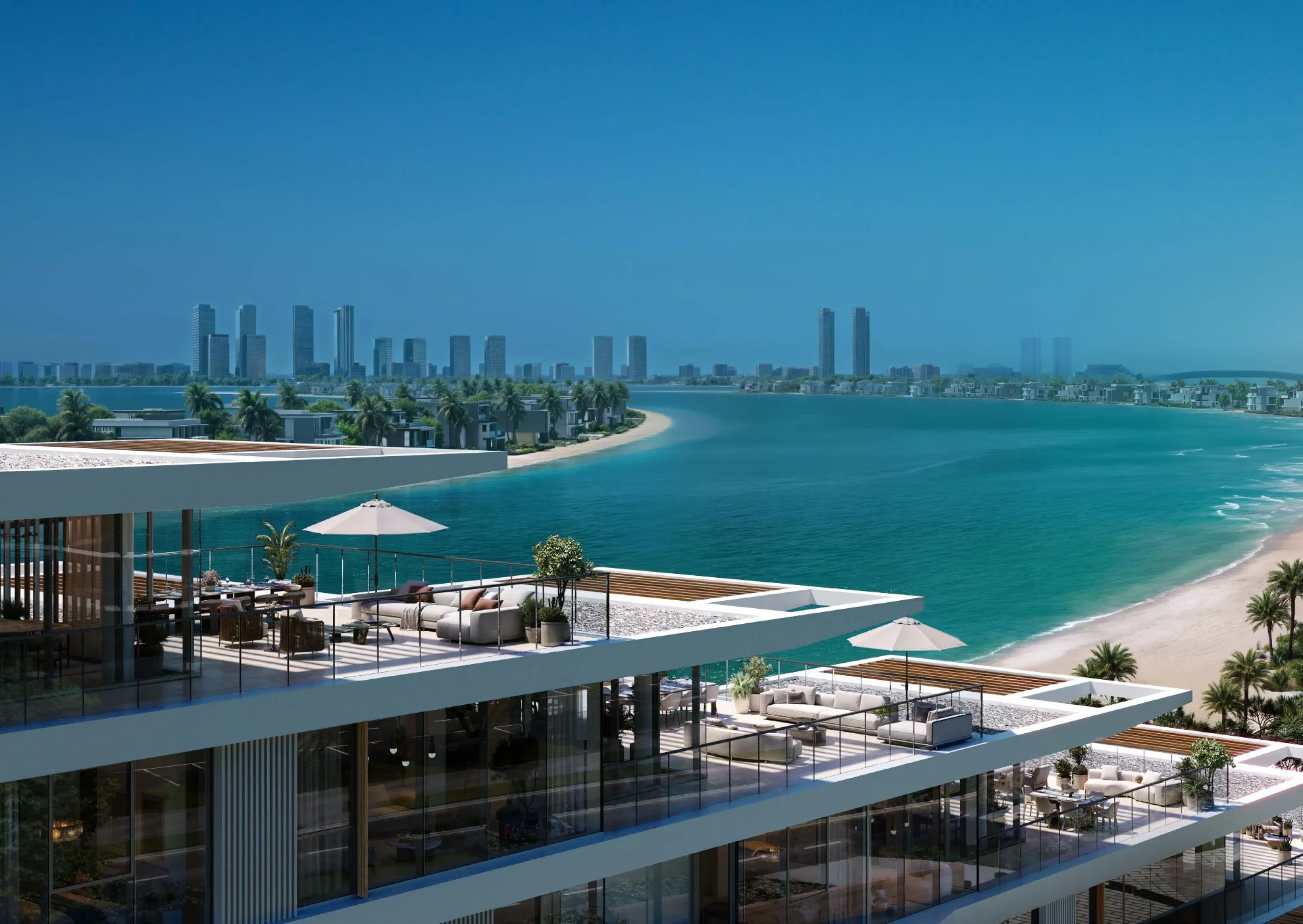 Rooftop pool at Lunaya Terraces