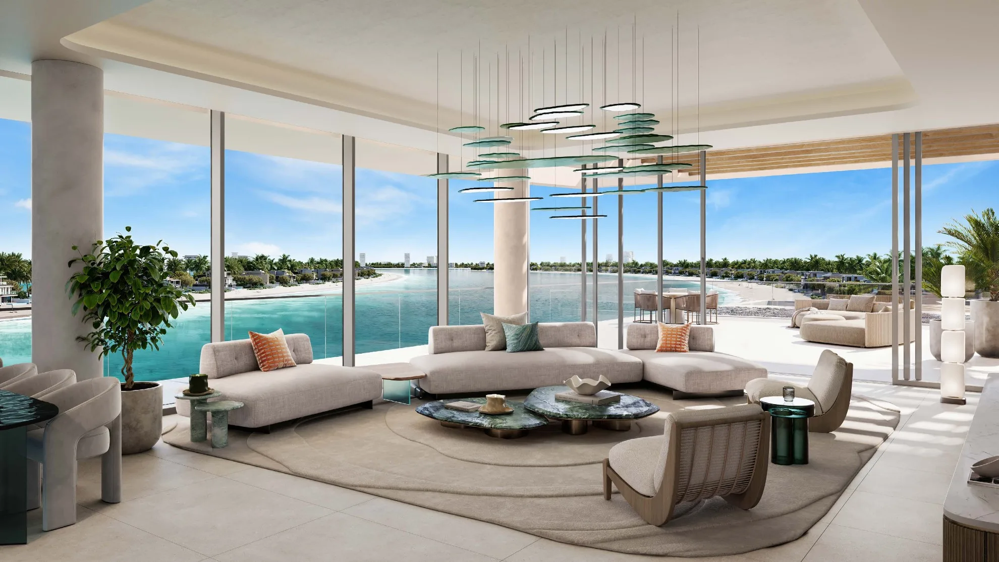 Lunaya's villa collection beside a lagoon